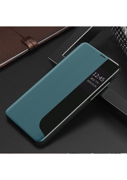 Huawei Mate 40 Pro İçin Pu Deri Pencereli Flip Koruyucu Kılıf (Yurt Dışından)