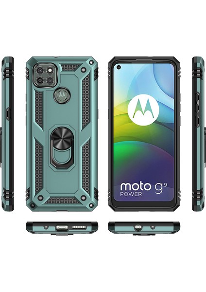 Motorola Moto G9 Power İçin Çift Katmanlı Halkalı Standlı Kılıf (Yurt Dışından) fiyatları