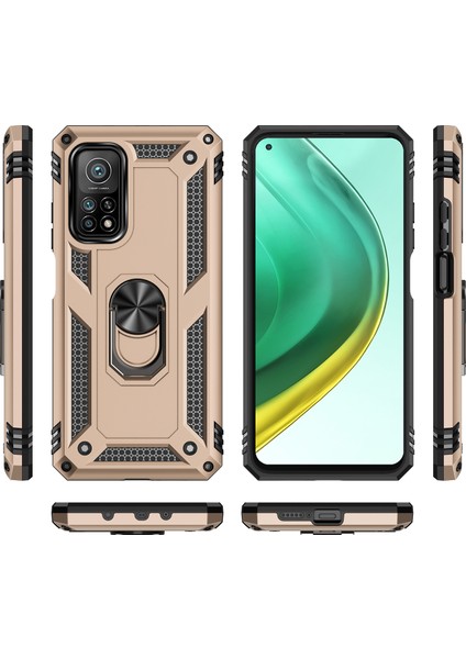 Xiaomi Mi 10T / Mi 10T Pro İçin Çift Katmanlı Halkalı Standlı Kılıf (Yurt Dışından)