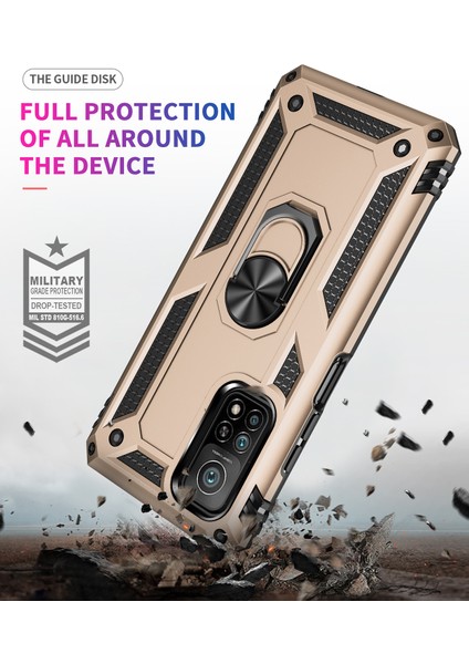 Xiaomi Mi 10T / Mi 10T Pro İçin Çift Katmanlı Halkalı Standlı Kılıf (Yurt Dışından)