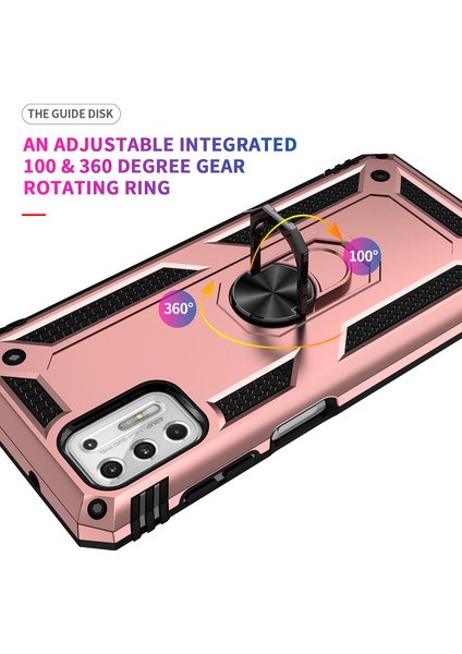 Motorola Moto G Stylus 2021 İçin Çift Katmanlı Halkalı Standlı Kılıf (Yurt Dışından) fırsatları