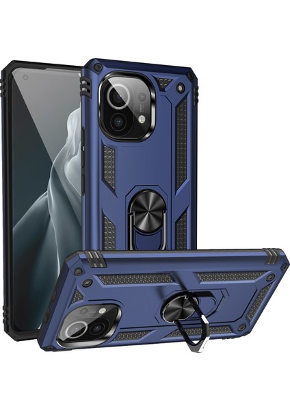 Xiaomi Mi 11 İçin Çift Katmanlı Halkalı Standlı Kılıf (Yurt Dışından)