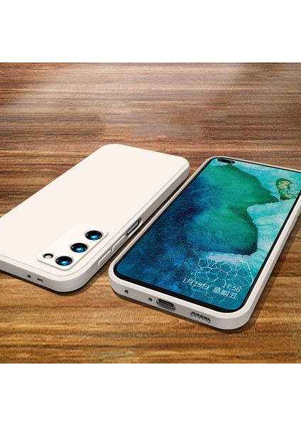 Huawei Honor V30 Pro İçin İnce Likit Silikon ShockProof Korumalı Kılıf (Yurt Dışından)
