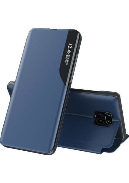 Xiaomi Redmi Note 9s / 9 Pro / 9 Pro Max İçin Pu Deri Pencereli Flip Koruyucu Kılıf (Yurt Dışından)