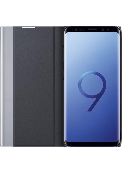 Samsung Galaxy S9 İçin İnce Flip Pu Deri Pencereli Standlı Kılıf (Yurt Dışından)