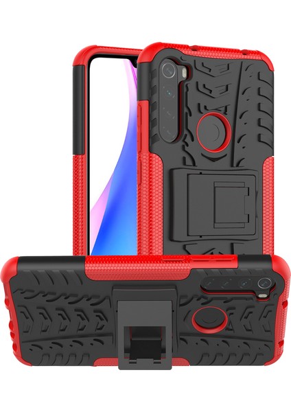 Xiaomi Redmi Note 8t İçin ShockProof Çift Katmanlı Standlı Korumalı Kılıf (Yurt Dışından)