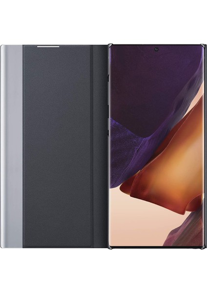 Eabhulie Samsung Galaxy Note 20 Ultra İçin İnce Flip Pu Deri Pencereli Standlı Kılıf (Yurt Dışından)