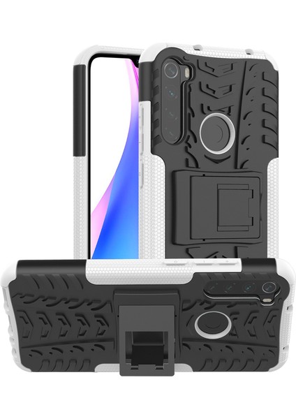 Xiaomi Redmi Note 8t İçin ShockProof Çift Katmanlı Standlı Korumalı Kılıf (Yurt Dışından)