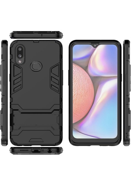 Samsung Galaxy A10S İçin Çift Katmanlı Tpu Pc Hibrit Korumalı Standlı Kılıf (Yurt Dışından)