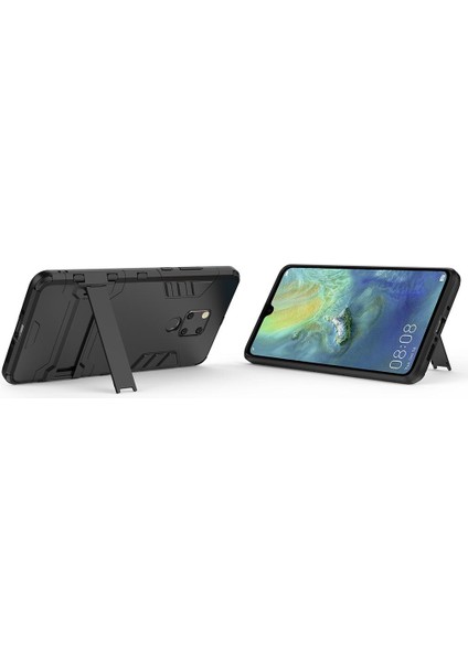 Huawei Mate 20 İçin Çift Katmanlı Tpu Pc Hibrit Korumalı Standlı Kılıf (Yurt Dışından)