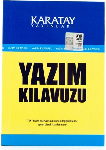 Yazım ( Imla) Kılavuzu, Karatay Yayınları Sözlükleri, 2. Hamur, 10X14CM, Karton Kapak