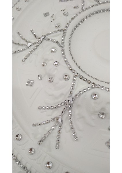 Yeditepe Osmanlı Taşlı Osmanlı Desenli Stropiyer Tavan Göbeği - 40 cm - Gümüş Renk fiyatları