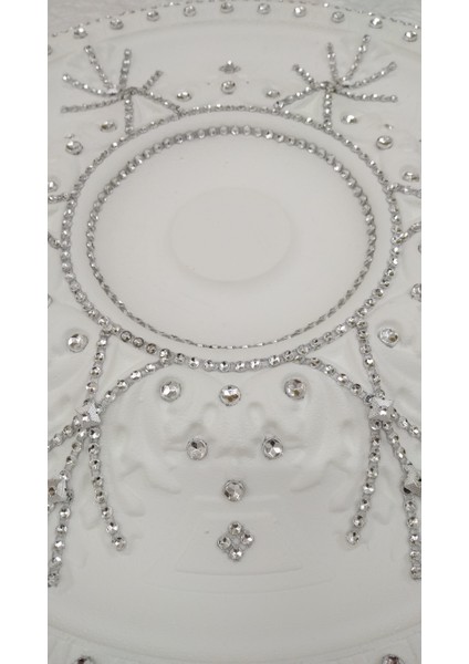 Yeditepe Osmanlı Taşlı Osmanlı Desenli Stropiyer Tavan Göbeği - 40 cm - Gümüş Renk modelleri