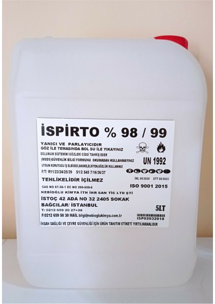 Ispirto 5 Lt Şeffaf