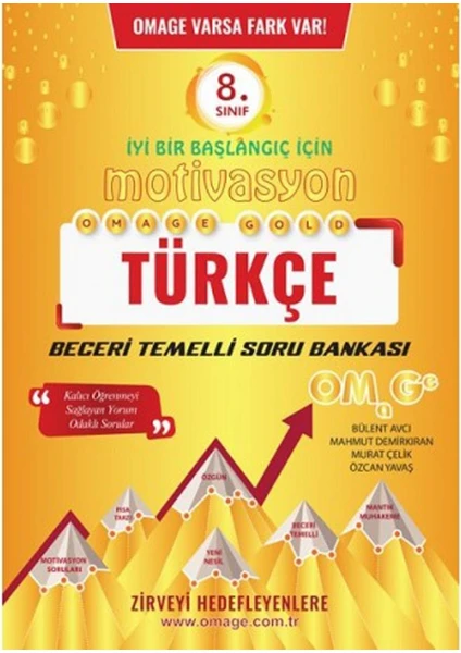 Omage Yayınları Omage 8. Sınıf Mativasyon Türkçe Soru Bankası