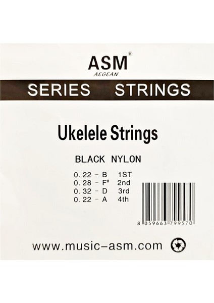 Aegean Ukulele Teli Takım Siyah