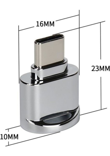 USB Type-C 3.1 To Micro Sd Tf Hafıza Kart Okuyucu Otg Adaptörü 4477