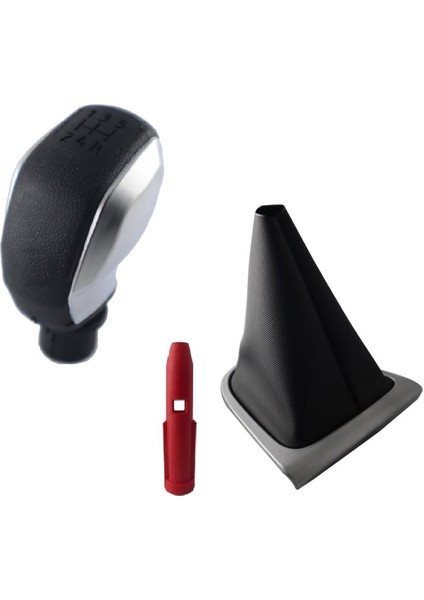 Clio 4 Gri Spor Vites Topuzu ve Gri Çerçece Vites Körüğü Takım