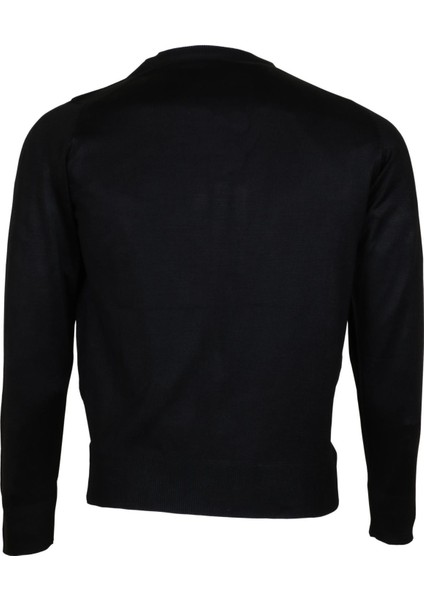 Erkek Yünlü Kazak V Yaka Normal Klasik Kesim Siyah RAR00378 indirimleri