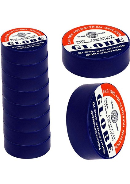 Elektronikucuz - Globe Izole Elektrik Bandı 10'lu (Mavi)