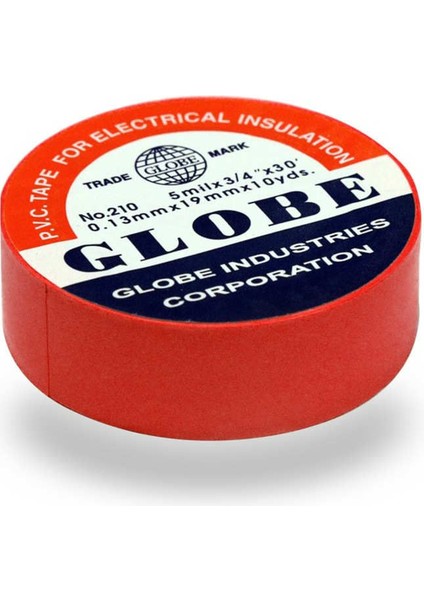 Elektronikucuz - Globe Izole Elektrik Bandı 10'lu (Kırmızı)