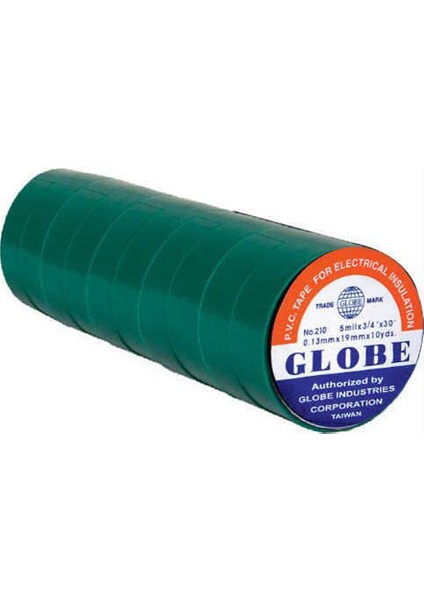 Izole Elektrik Bandı 10'lu Paket - Yeşil - Globe Plastik Izole Elektrik Bandı - Yeşil modelleri
