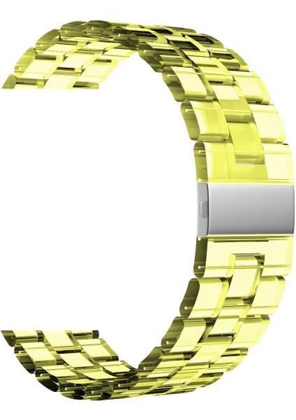 Huawei Watch Gt 2 42 mm Uyumlu Kordon Renkli Şeffaf Kayış Plastik Kordon