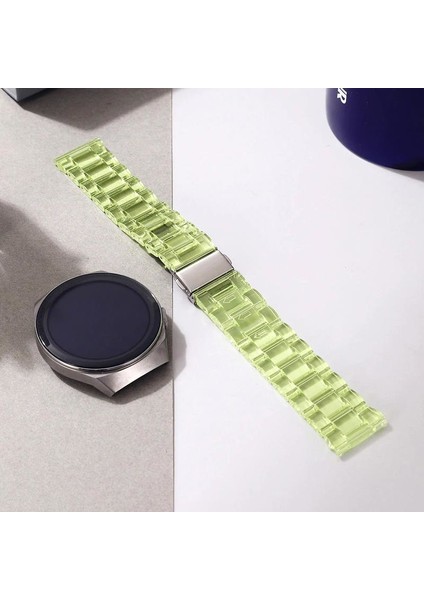 Huawei Watch Gt 2 42 mm Uyumlu Kordon Renkli Şeffaf Kayış Plastik Kordon modelleri