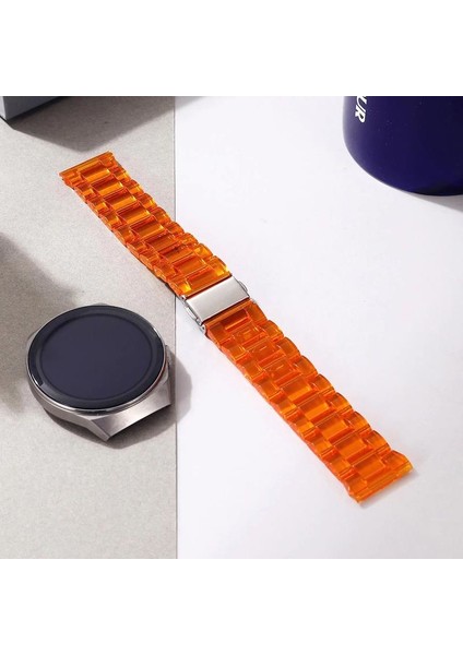 Huawei Watch Gt 2 42 mm Uyumlu Kordon Renkli Şeffaf Kayış Plastik Kordon modelleri