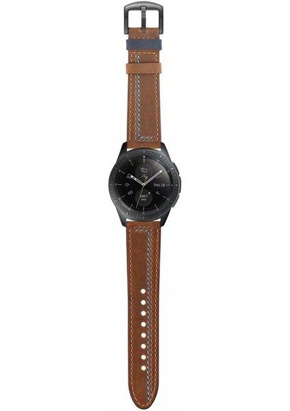 Honor Magic Watch 2 42 mm Uyumlu Deri Kordon Spor Dikişli Deri Kayış indirimleri