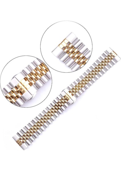 Amazfit Gts Uyumlu Metal Kordon Rolex Style Jubilee Hafif Metal Kayış
