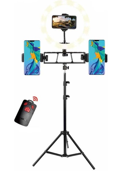Youtuber Dc-36 Işıklı Tripod Telefon Tutucu Ring Light