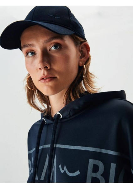 KadınKapüşonlu Lacivert Sweatshırt fırsatları