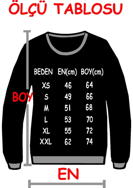 Geometrik Geyik Siyah Kapüşonlu Erkek Sweatshirt