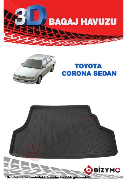Toyota Corona Birebir Uyumlu 3D Bagaj Havuzu fiyatları