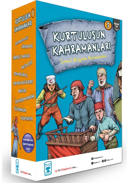 Kurtuluşun Kahramanları 3 Set (10 Kitap) - Ismail Bilgin