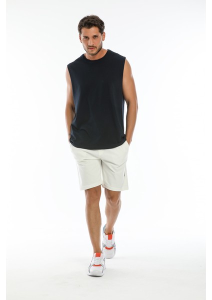 Bisiklet Yaka Kolsuz T-Shirt