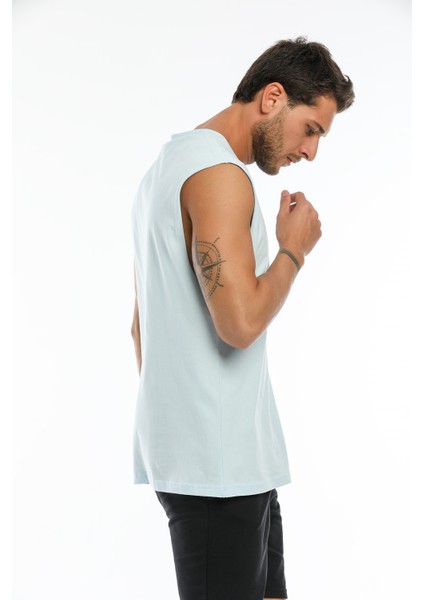 Bisiklet Yaka Kolsuz T-Shirt