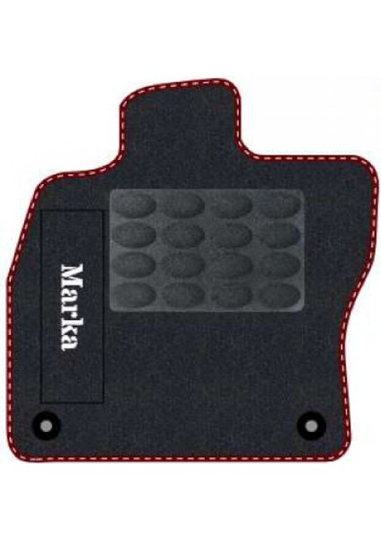 Honda Civic Euro Hatchback 2003-2005 -5 Kapı Makyaj Siyah Halı Bordo Kenar Elipsler Topuk 2250 gr Paspas fiyatları