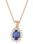 0.12 Karat Pırlanta, 0.92 Karat Oval Safir Kolye PN1691B 1