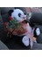 Sevimli Peluş Panda 50 cm Gül & Cipso Sarmalı Romantik Çiçek Demet Seti Sevgiliye 4