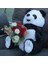 Sevimli Peluş Panda 50 cm Gül & Papatya Cipsolarla Sarılı Buket Set 1
