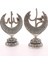 2'li Gümüş Allah Muhammed Hilal Orta Boy Biblo 20CM-06 3