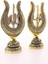 2'li Gold Allah Muhammed Lale Lafız Orta Boy Biblo 22CM 3