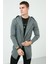 Slim Fit Pamuklu Kapüşonlu Örme Hırka Erkek Hırka 5896587 3