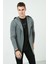 Slim Fit Pamuklu Kapüşonlu Örme Hırka Erkek Hırka 5896587 4