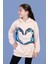 Kız Çocuk Kapüşonlu Kanguru Cepli Baskılı Sweatshirt 1