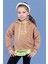 Kız Çocuk Kapüşonlu Garni Detaylı Baskılı Sweatshirt 1