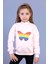 Kız Çocuk Pamuklu Balıkçı Yaka Popıt Desenli Sweatshirt 1