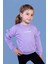 Kız Çocuk Kolları Fırfır Detaylı Nakışlı Sweatshirt 1